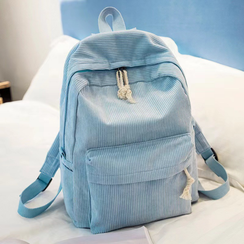 Corduroy rugzak voor school en dagelijks gebruik