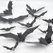 Halloween wanddecoratie met lichtgevende vleermuizen – 3D-effect, voor muur en deur | muurstickers