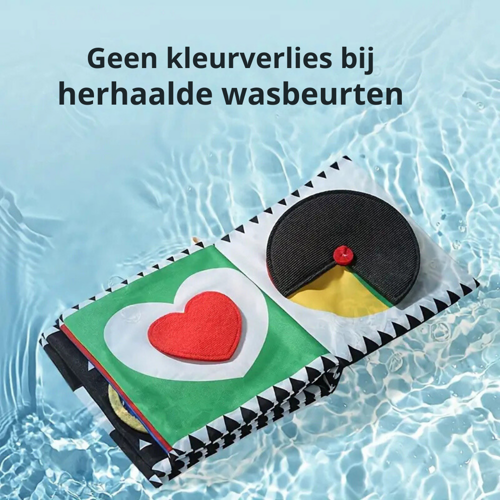 My First Visual Shapes & Color – Zintuiglijk stoffen Baby Boekje 0-3 Jaar