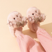 Pluche pantoffels kind met hondensnoet – antislipzool, warme voering, dichte hiel | sloffen