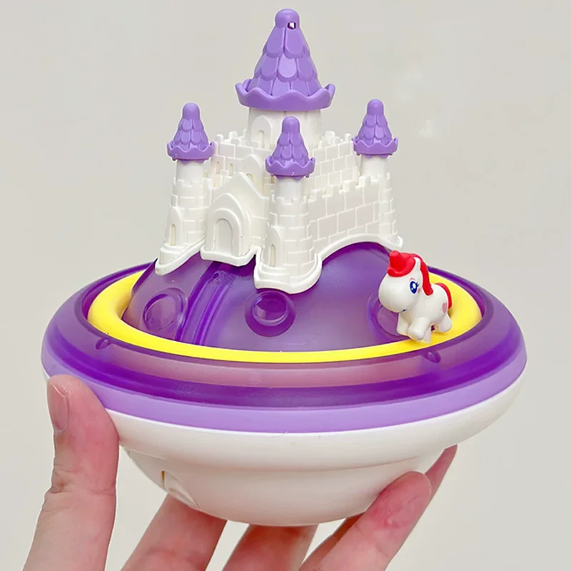 Drijvend Unicorn Kasteel Badspeelgoed – Magisch Waterspeelgoed met Licht