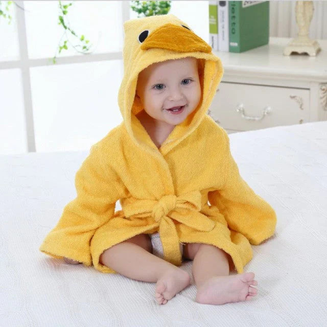 Baby Badjas met Capuchon – Zachte Badponcho met Dierendesign