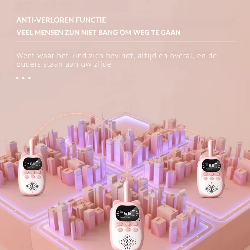 Walkie Talkies voor Kinderen – Oplaadbare Set met Bereik tot 3 km