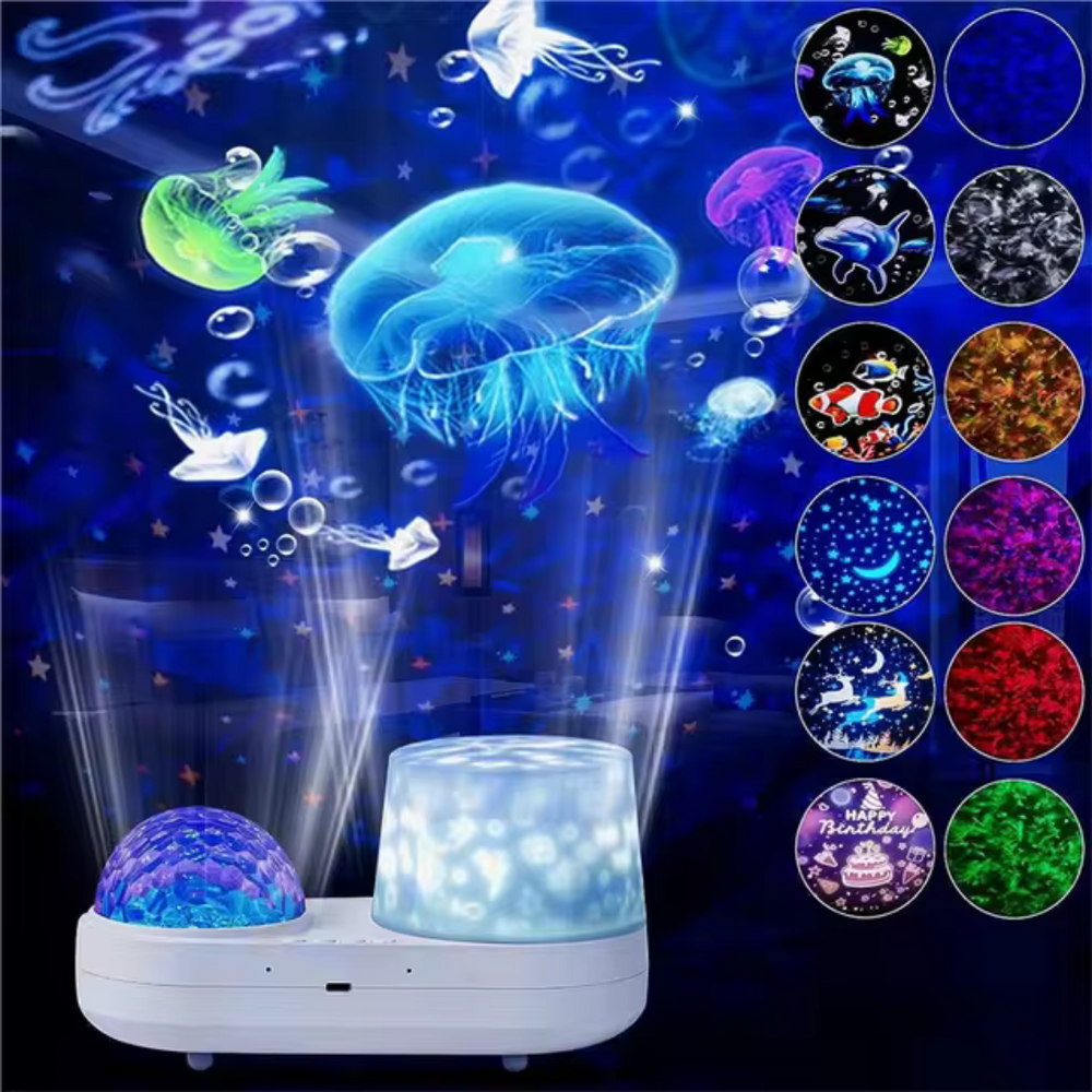 Sterrenhemel Projector voor Kinderen & Volwassenen – LED Nachtlamp met Oceaanlicht & Timer