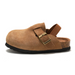 Kinderclogs sandalen met suède look en leren bovenwerk, elastische hielband, kurken zool en antislip profiel voor dageli