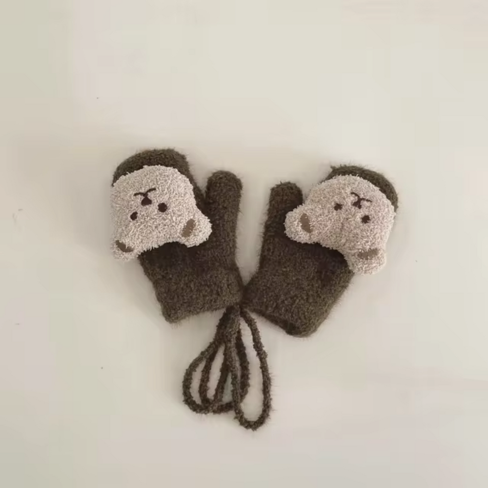 LittleCub Mittens – Warme en Schattige Gebreide Baby- & Peuterwantjes met Berenmotief voor Herfst en Winter