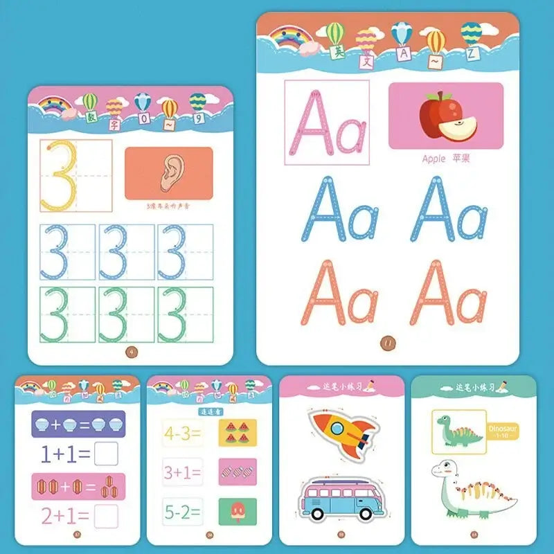 Leren Schrijven Oefenboek voor Kinderen – Letters & Cijfers