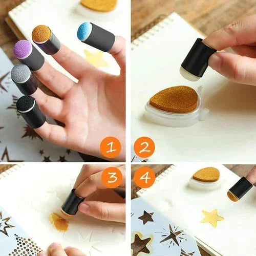 Artilo Vingerverf en Stempelset voor Kinderen – Complete Creatieve Set met 20 Kleuren Inkt