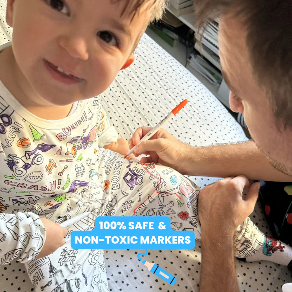 Inkleurbare Kinderpyjama – Personaliseerbare Slaapset van Zacht, Ademend Materiaal