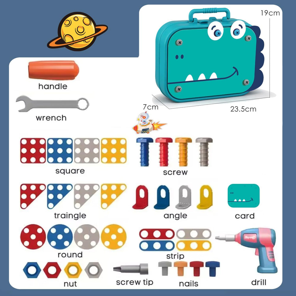 BuildoFun 211-delige Educatieve Speelset voor Peuters – Creatieve Gereedschapsset voor Motoriek & Fantasie