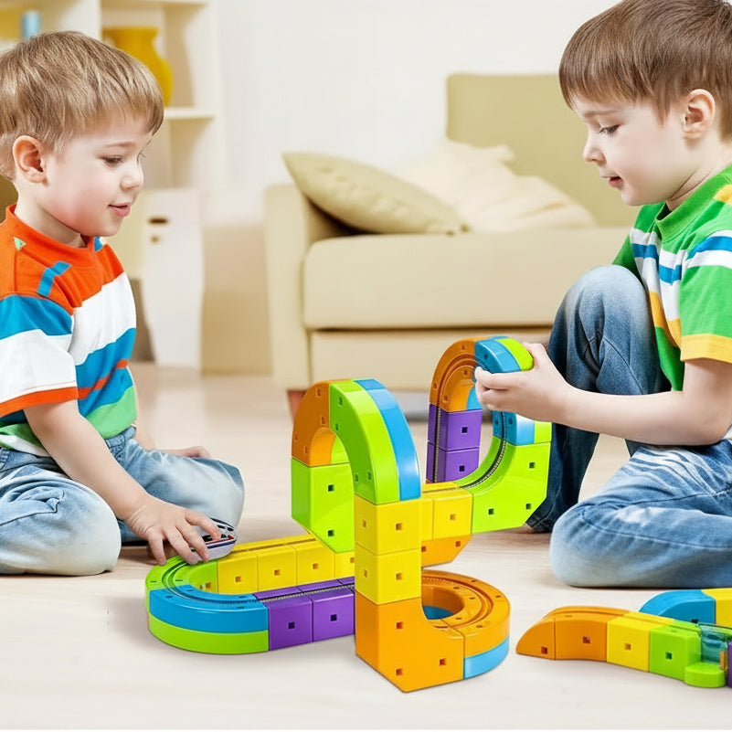 Playvero BuildSphere – Magnetisch Bouw- en Railsysteem voor Creatief en Educatief Speelplezier