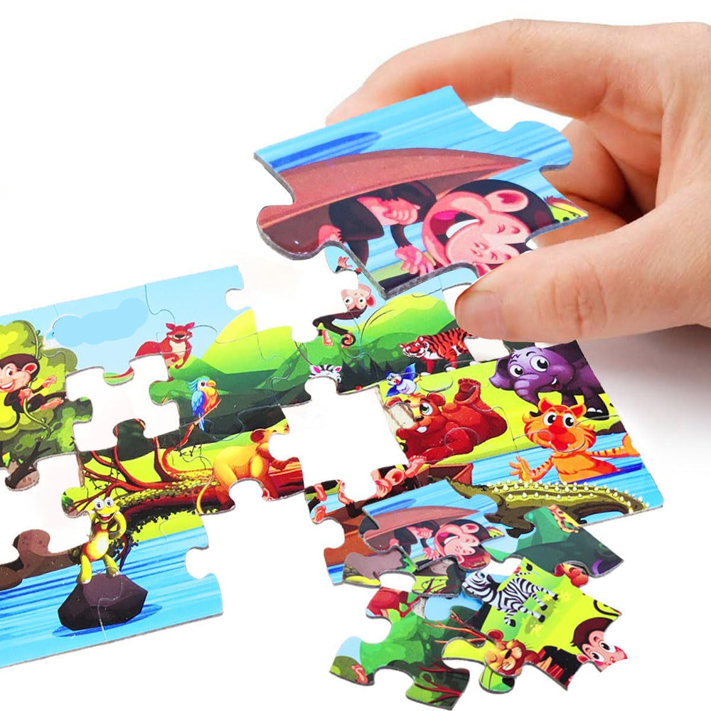 Kinderpuzzel Wilde Dieren – 24 Stuks Educatief Speelgoed 3+