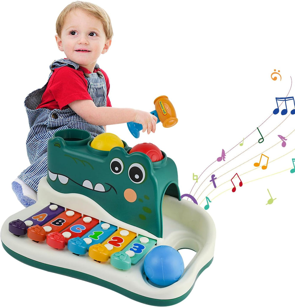 Melody xylofoon Croc – Educatief Kindermuziekspeelgoed • Stimuleer Creativiteit & Motoriek