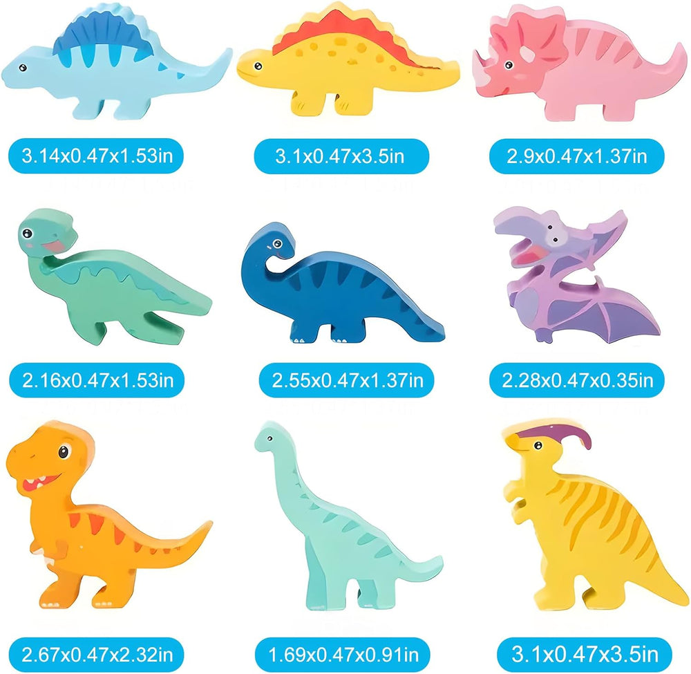 Dinosaurus Stapelspel Kinderen – Houten Balans Speelgoed (3+ Jaar)