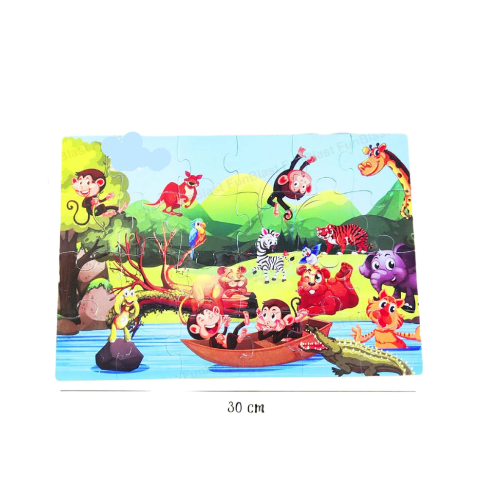 Kinderpuzzel Wilde Dieren – 24 Stuks Educatief Speelgoed 3+