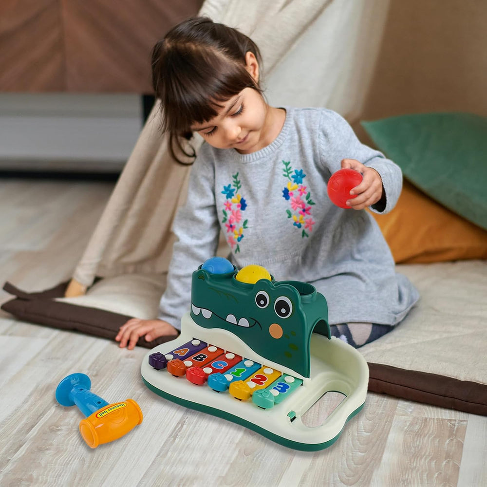 Melody xylofoon Croc – Educatief Kindermuziekspeelgoed • Stimuleer Creativiteit & Motoriek