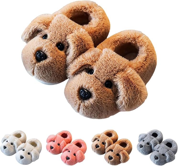 FurryFriends Kinderpantoffels – Zachte Pluche Pantoffels met Antislip voor Jongens en Meisjes