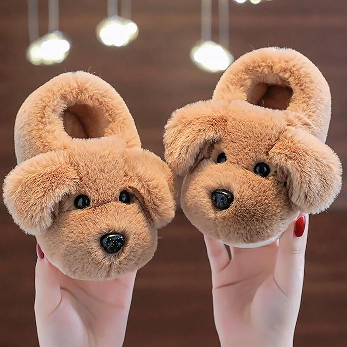 FurryFriends Kinderpantoffels – Zachte Pluche Pantoffels met Antislip voor Jongens en Meisjes