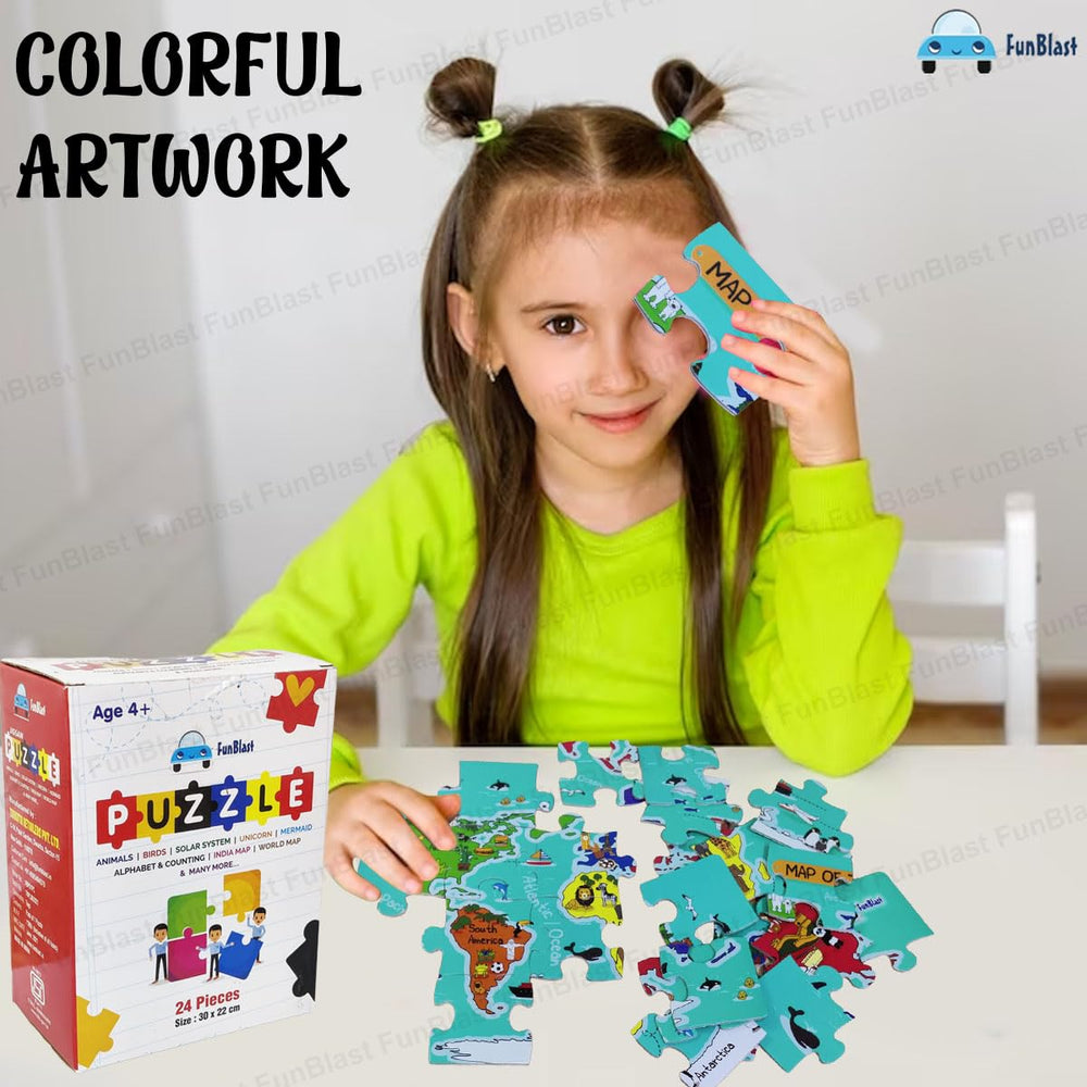 Houten Wereldkaart Puzzel – Educatief Kinder Speelgoed 30 Stuks (3+ Jaar)