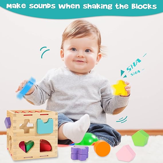 ShapeMaster™ Houten Vormenspel voor Peuters – Bevorder Kleur- en Vormherkenning | Educatief Speelgoed