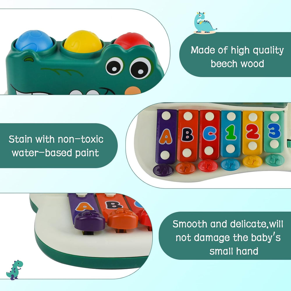 Melody xylofoon Croc – Educatief Kindermuziekspeelgoed • Stimuleer Creativiteit & Motoriek
