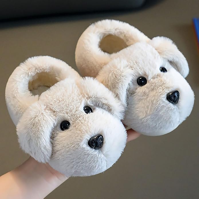 FurryFriends Kinderpantoffels – Zachte Pluche Pantoffels met Antislip voor Jongens en Meisjes
