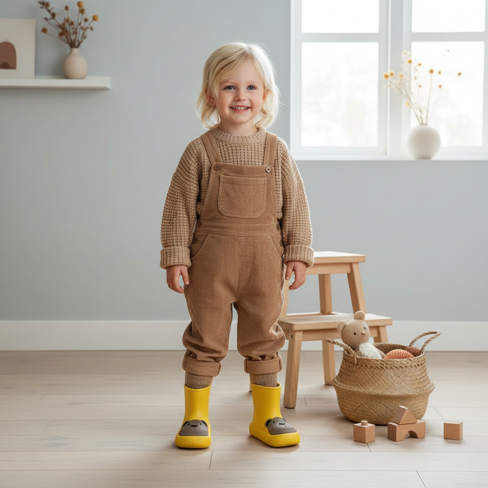 Beary Kinder Regenlaarzen – Waterdicht, Antislip & Schattig Berenontwerp