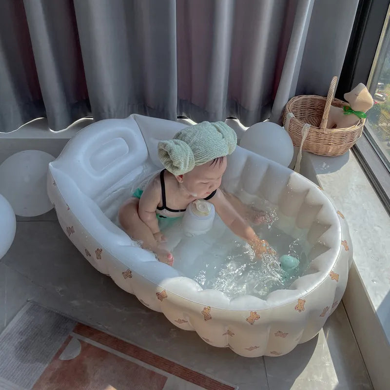 Opblaasbaar Babybadje – Compact Reisbadje met Antislip (0–3 jaar)
