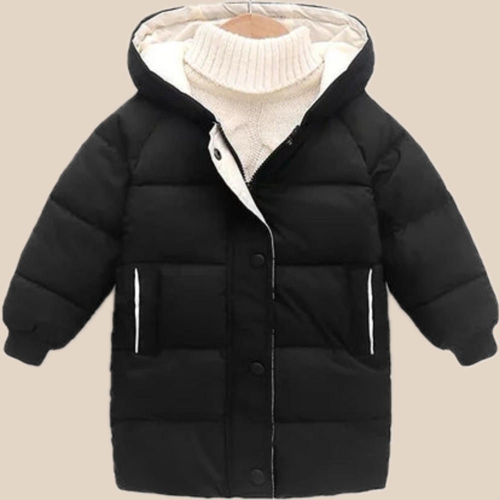 Parka Jas - Tuni Unisex, Zwart/Roze/Blauw/Wit, Polyester, Maat 0-9 Jaar