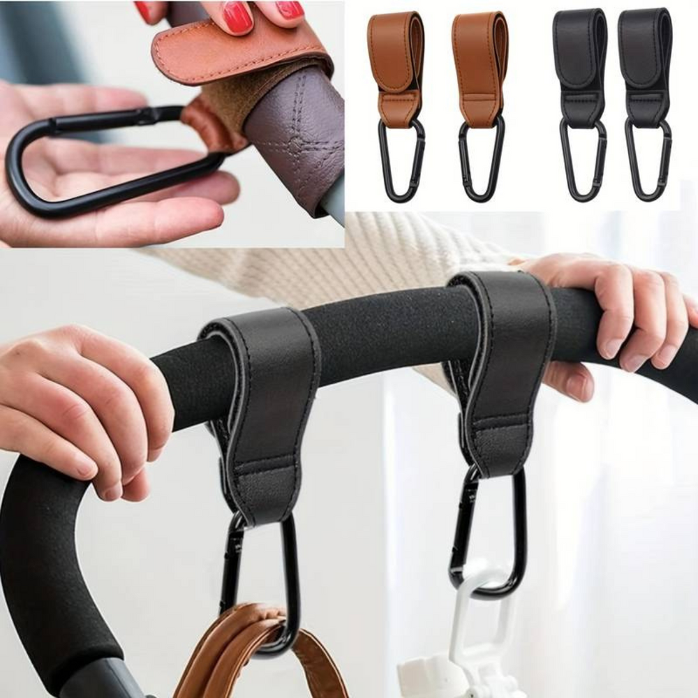 EasyCarry Kinderwagenhaken Set – Duurzaam en Multifunctioneel voor Georganiseerde Wandeling