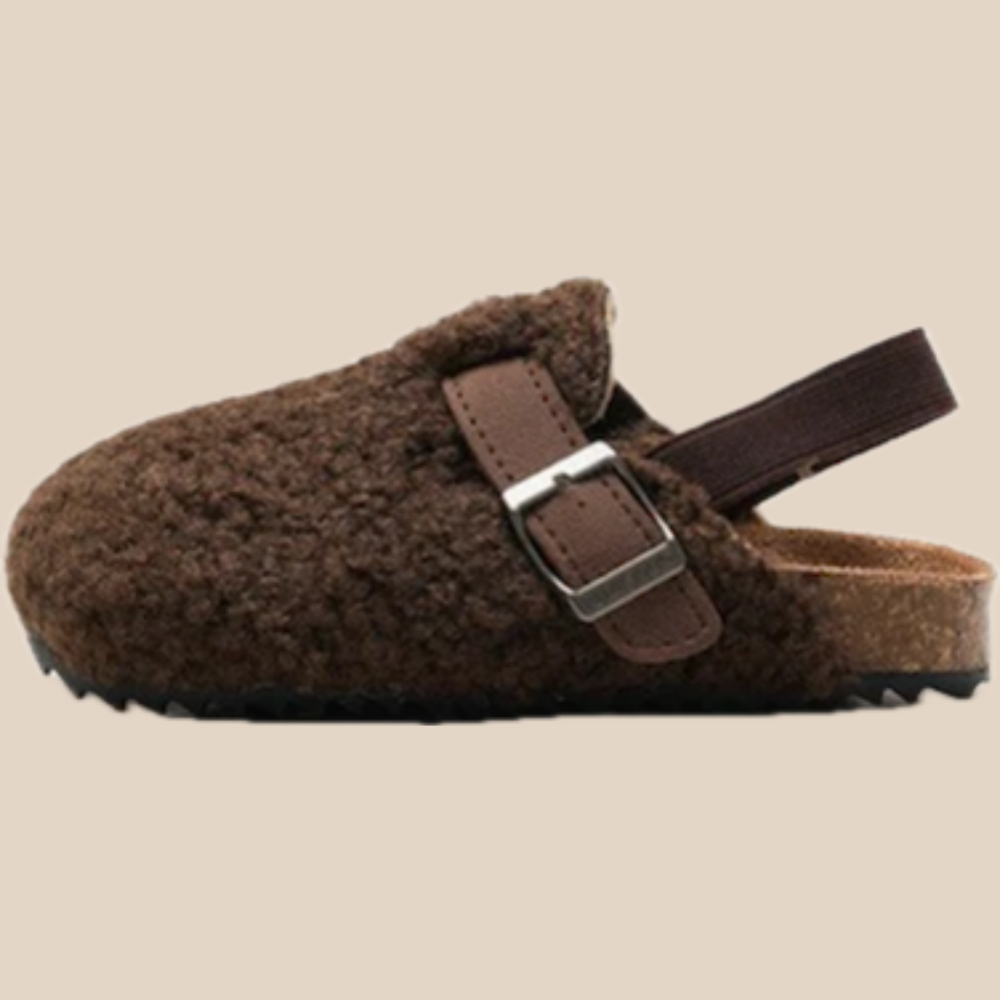 Instappers met Wol - Luanda Unisex, Beige/Bruin, Schapenvacht, Maat 20-34