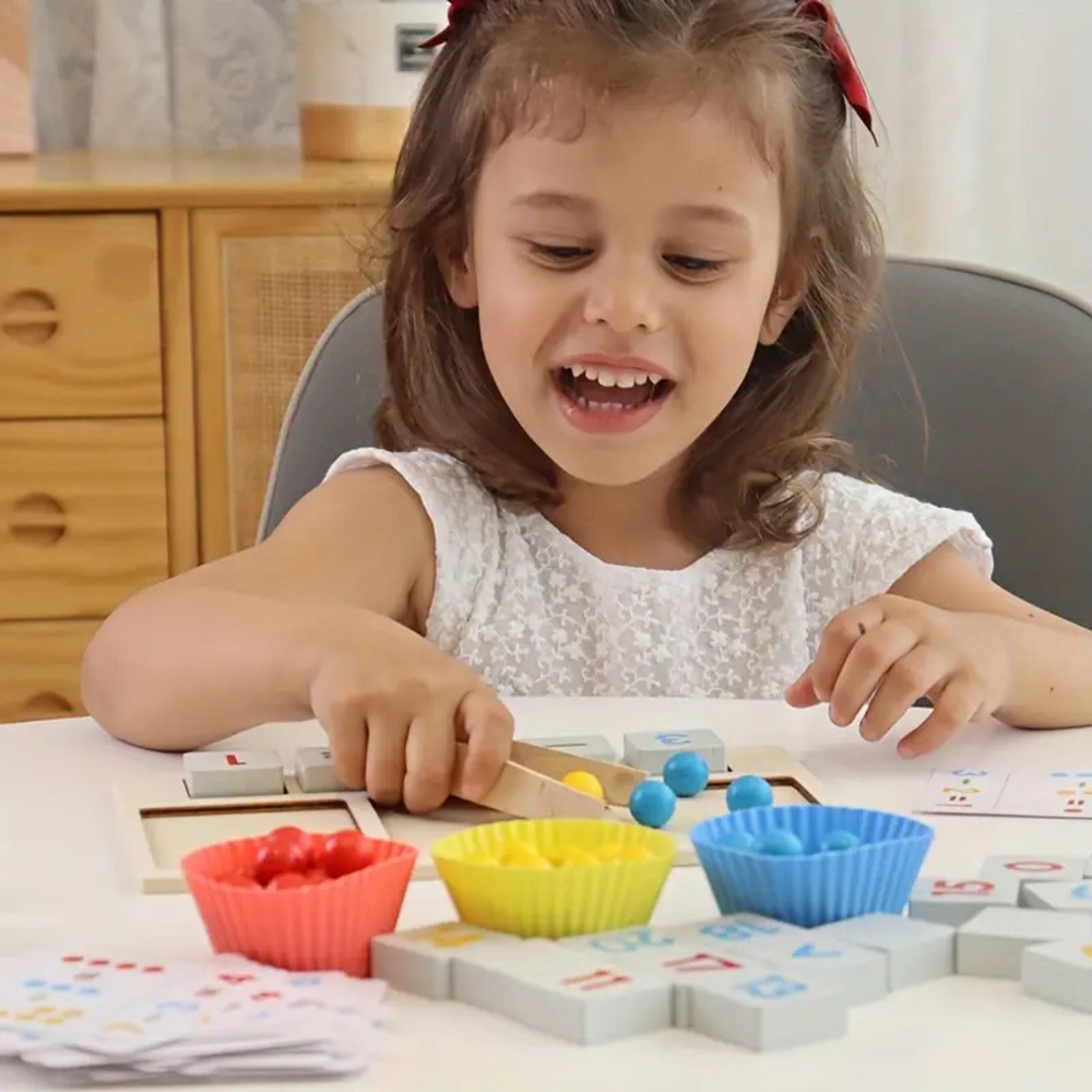 Montessori Tel- en Sorteerspel – Educatief Rekenspeelgoed voor Peuters