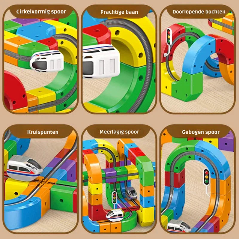 Playvero BuildSphere – Magnetisch Bouw- en Railsysteem voor Creatief en Educatief Speelplezier