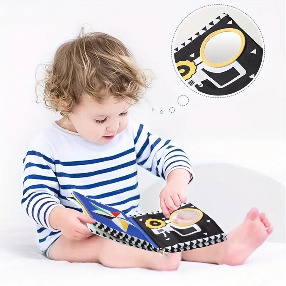 My First Visual Shapes & Color – Zintuiglijk stoffen Baby Boekje 0-3 Jaar