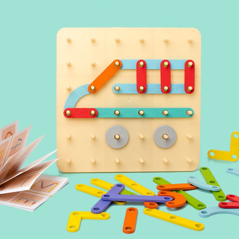 BrainShapes Builder – Educatieve Houten Puzzel voor Kinderen | Creatief & Leerzaam Spel