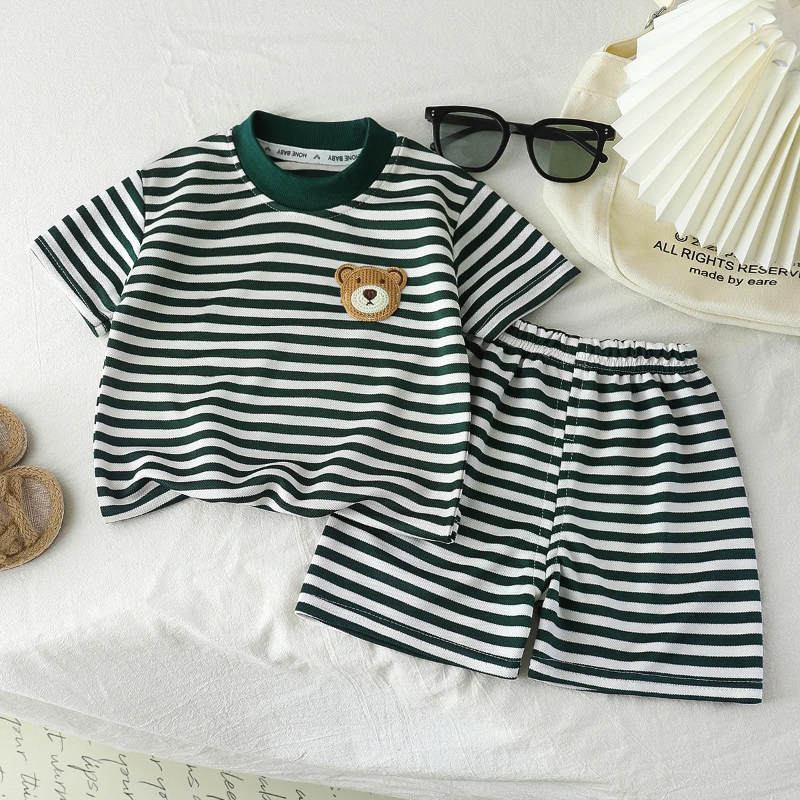 Gestreepte 2-Delige Kinder Outfit – Trendy Set voor Jongens & Meisjes