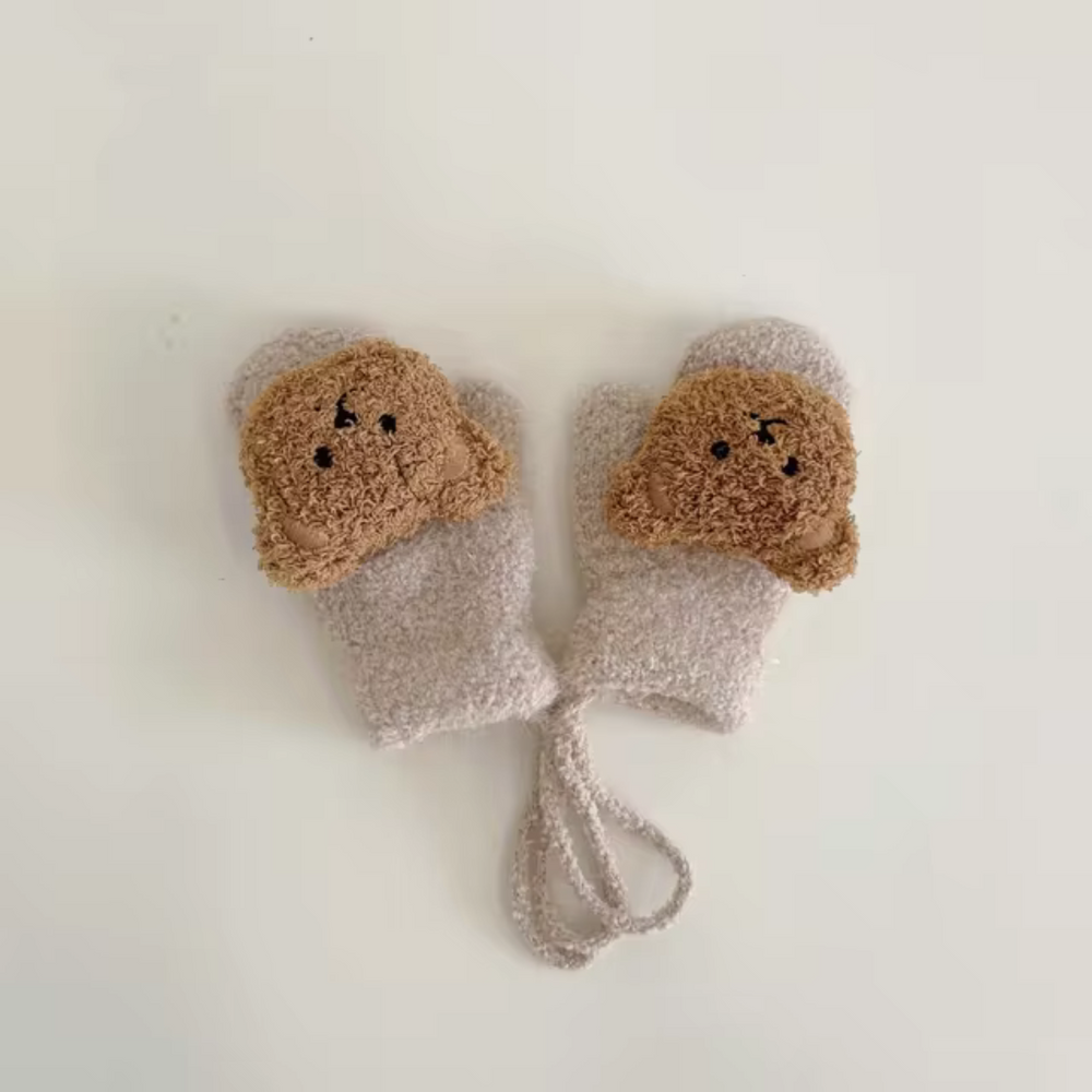 LittleCub Mittens – Warme en Schattige Gebreide Baby- & Peuterwantjes met Berenmotief voor Herfst en Winter