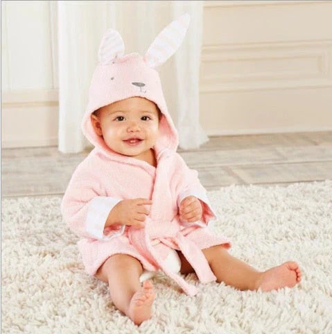 Baby Badjas met Capuchon – Zachte Badponcho met Dierendesign