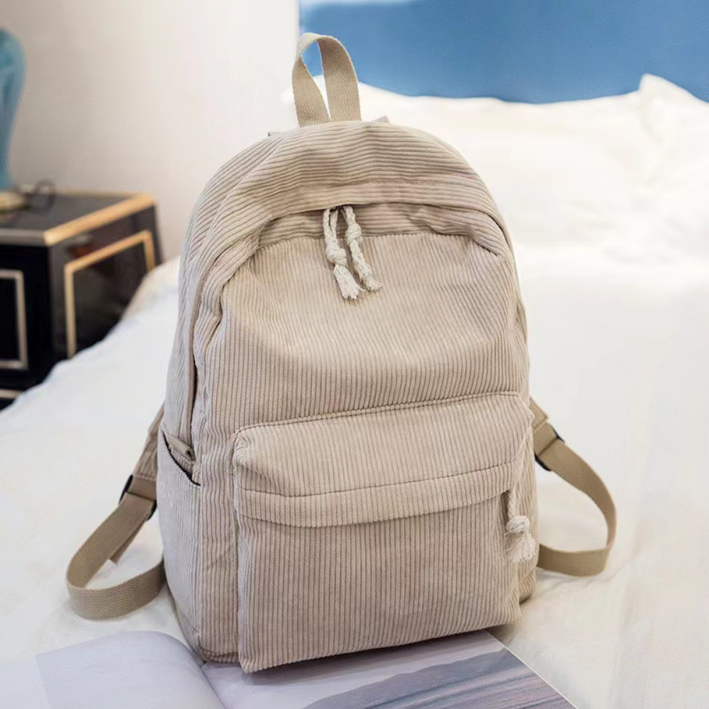 Corduroy rugzak voor school en dagelijks gebruik