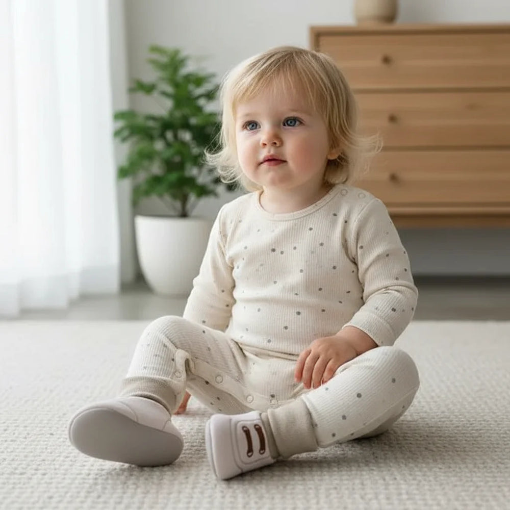 Toddler Sneaker Socks – Antislip Slofsokjes met Schattig Beerontwerp