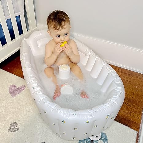 Opblaasbaar Babybadje – Compact Reisbadje met Antislip (0–3 jaar)