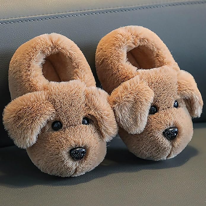 FurryFriends Kinderpantoffels – Zachte Pluche Pantoffels met Antislip voor Jongens en Meisjes
