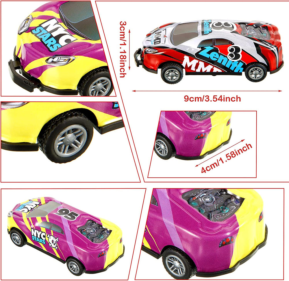 Stuntauto Set voor Kinderen – 8 Flip Racers Zonder Batterijen voor Uren Speelplezier