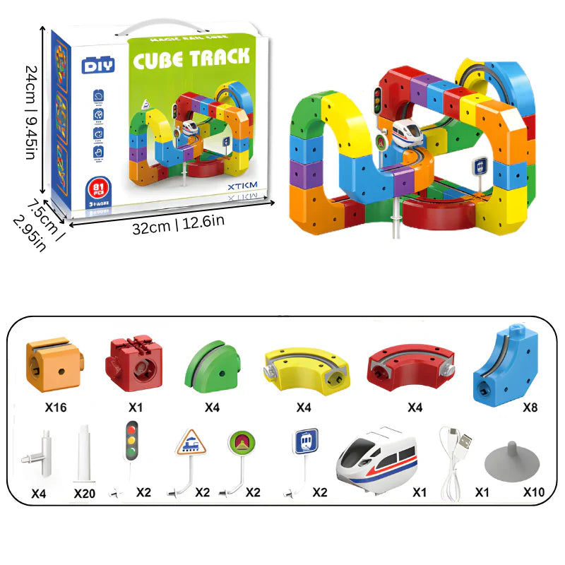 Playvero BuildSphere – Magnetisch Bouw- en Railsysteem voor Creatief en Educatief Speelplezier