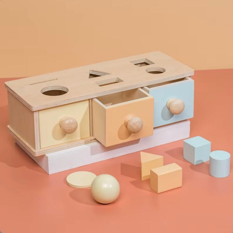 Objectpermanentie Box van Hout – Educatief Speelgoed voor Peuters – Stimuleert Cognitieve Ontwikkeling