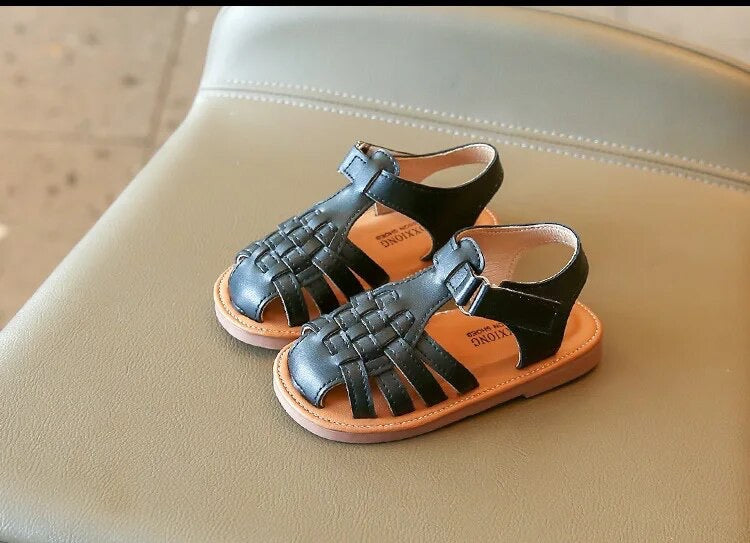 Geweven Kindersandalen – Maat 21-29 | Lichtgewicht & Ademend | Klittenband & Antislipzool