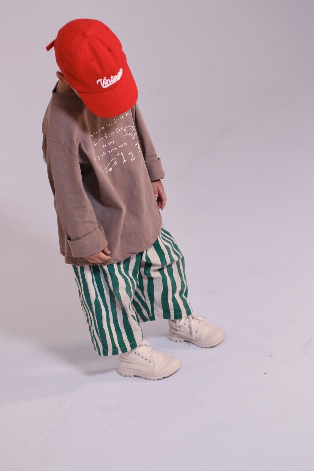 Longsleeve - LittlePaws Unisex, Wit/Bruin, Katoen, Maat 0-6 Jaar