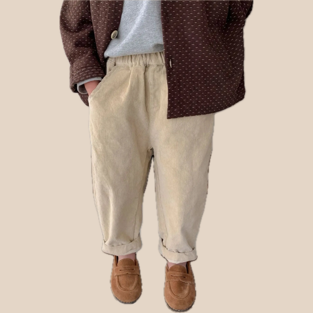 Jongens Rib Broek met Elastiek – Comfortabele Kinderbroek (0–7 Jaar)