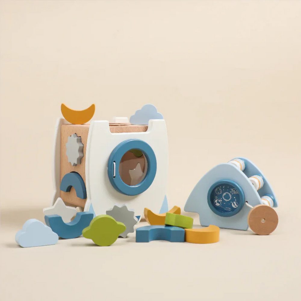 Educatief Houten Ruimte Blokkenspel | SpaceBuild Creatief & Montessori Speelgoed