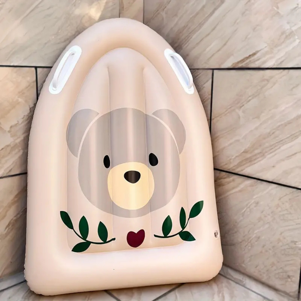 Opblaasbaar Kinder Zwemboard met Handgrepen – Beer of Konijn Zwemplank 3–8 Jaar